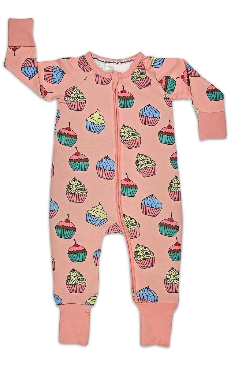 Cupcakes, Pink Baby Pajamas