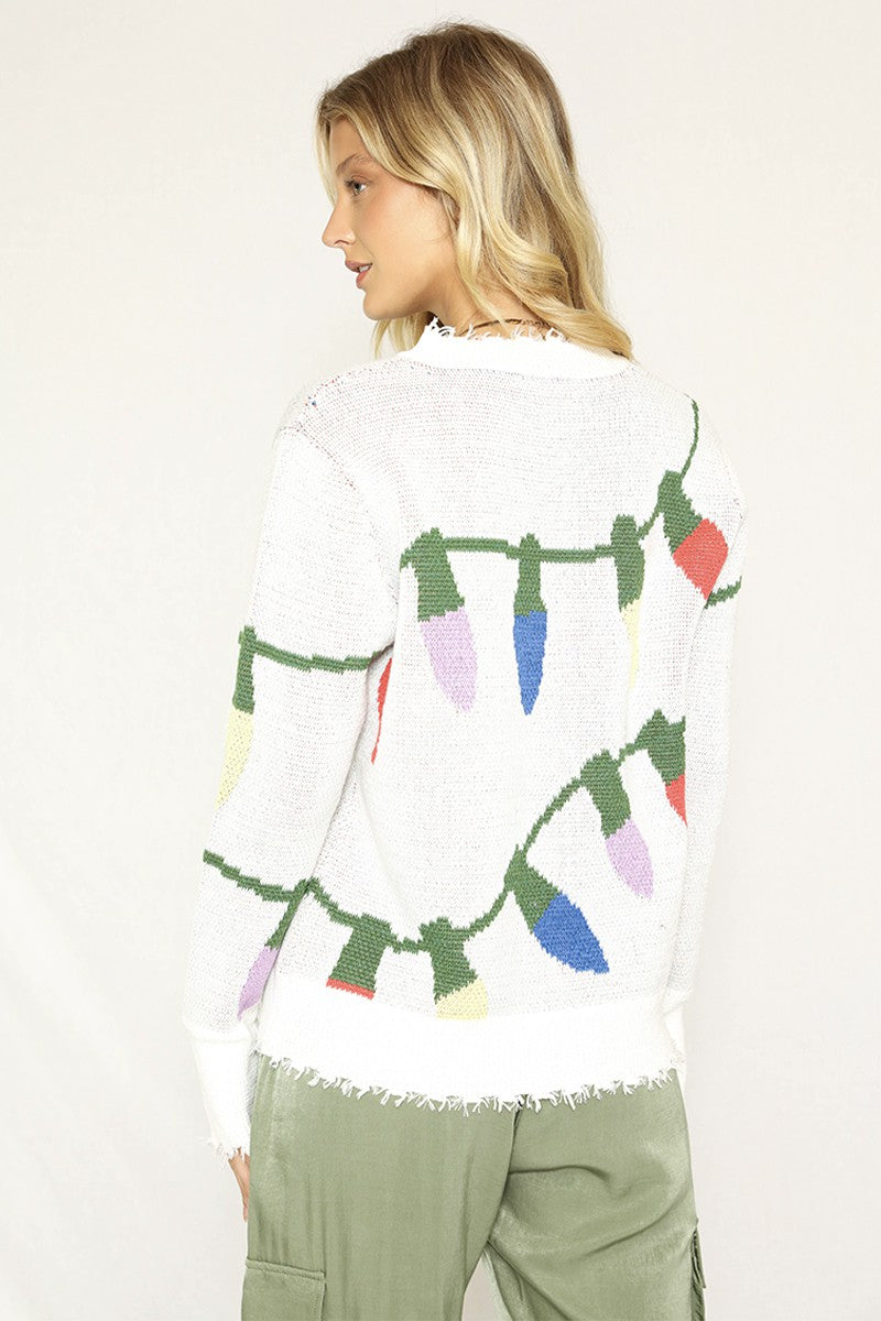 Xmas lights sweater