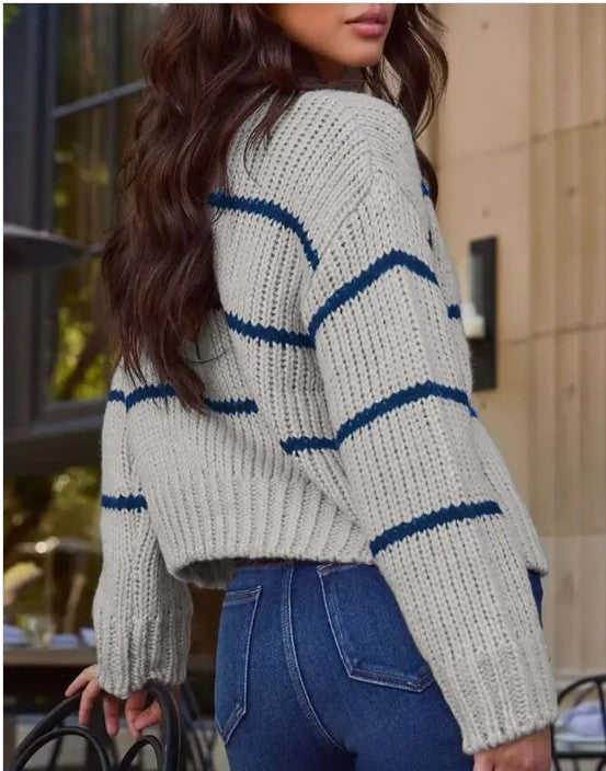 Striped Knit Sweater