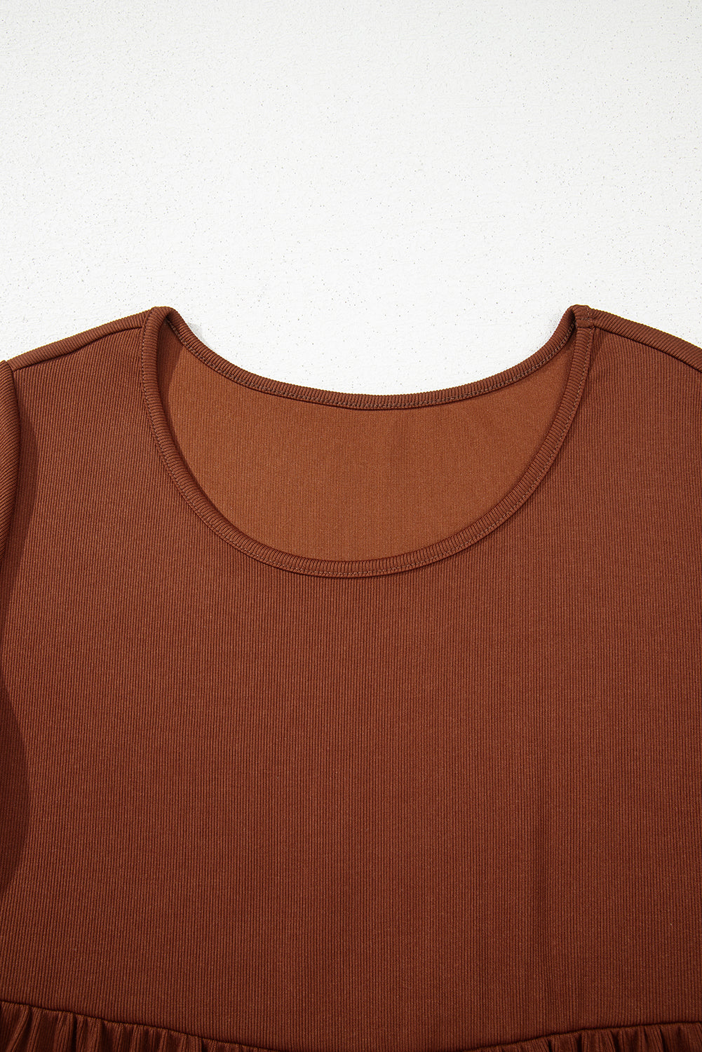 Everleigh Ribbed Frilled Trim High Waist Dress