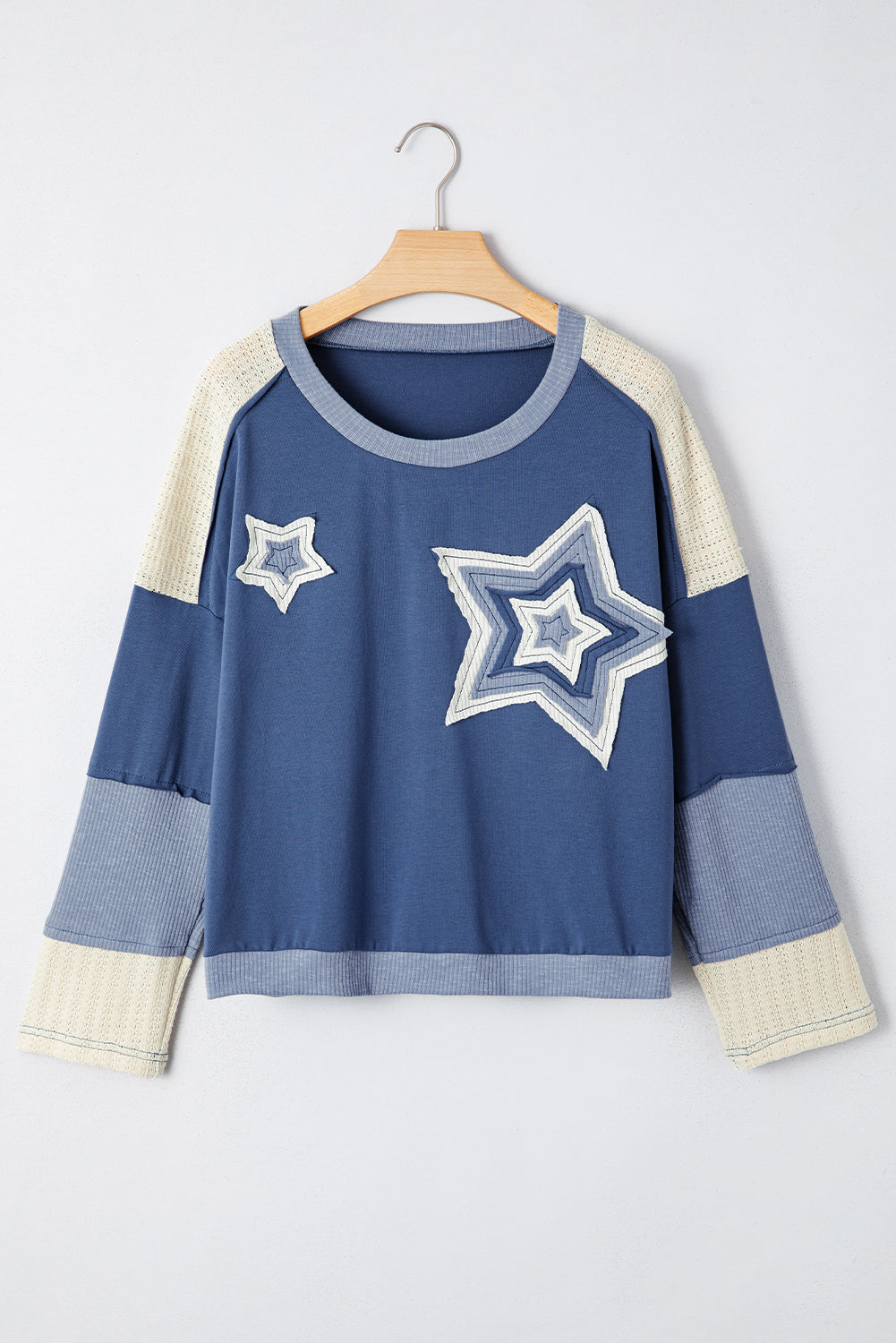 Natalie Knitted Star Patchwork Oversize Top
