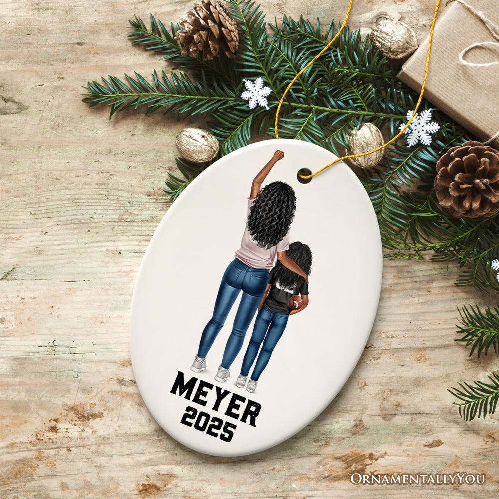 Personalized Football Family Ornament, Custom Christmas Gift