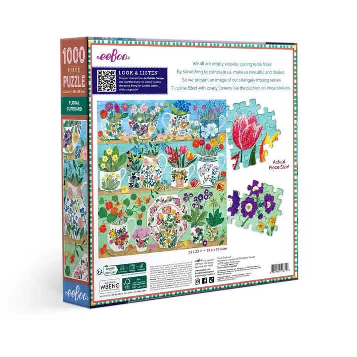 Floral Cupboard 1000 Piece Jigsaw Puzzle