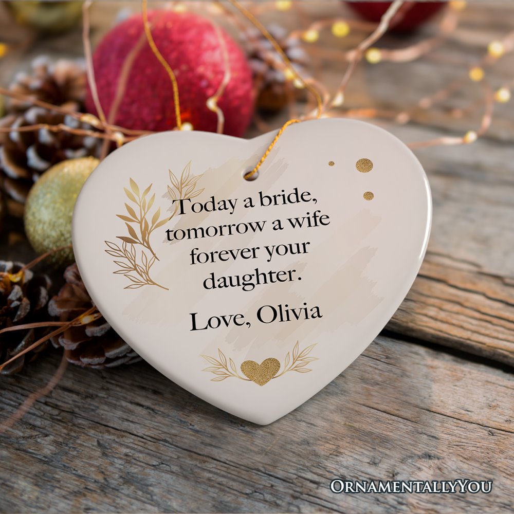Mothers Gift from Bride Personalized Keepsake Wedding Ornament
