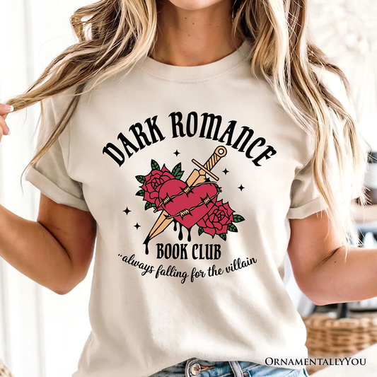 Dark Romance Book Club T-Shirt, Vintage Gothic Romantasy Bookish Tee