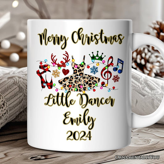 Personalized Mug Ballet Buffalo Plaid Christmas, Dance Teacher Gift