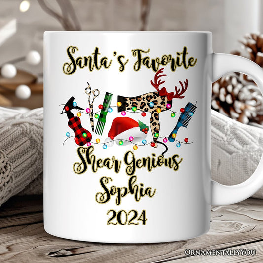 Personalized Mug Hair Stylist Buffalo Plaid Christmas, Hair Hustler Gift