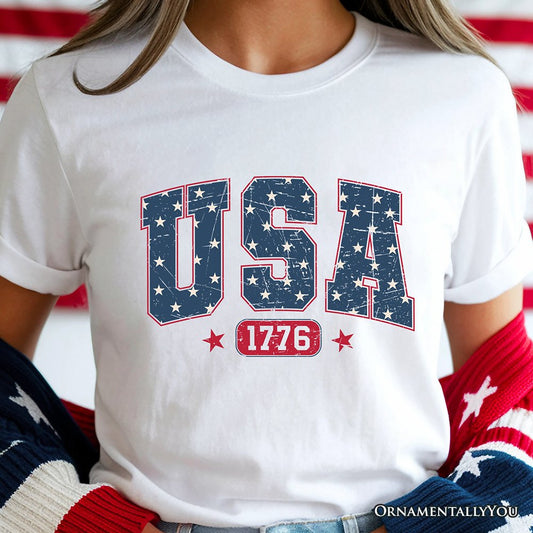 USA 1776 Stars T-Shirt, Bold Patriotic Tee for Independence Day