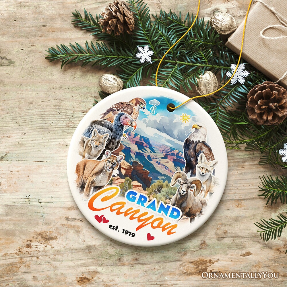 Breathtaking Grand Canyon Handmade Ornament, Vintage Arizona Nature and National Park Souvenir