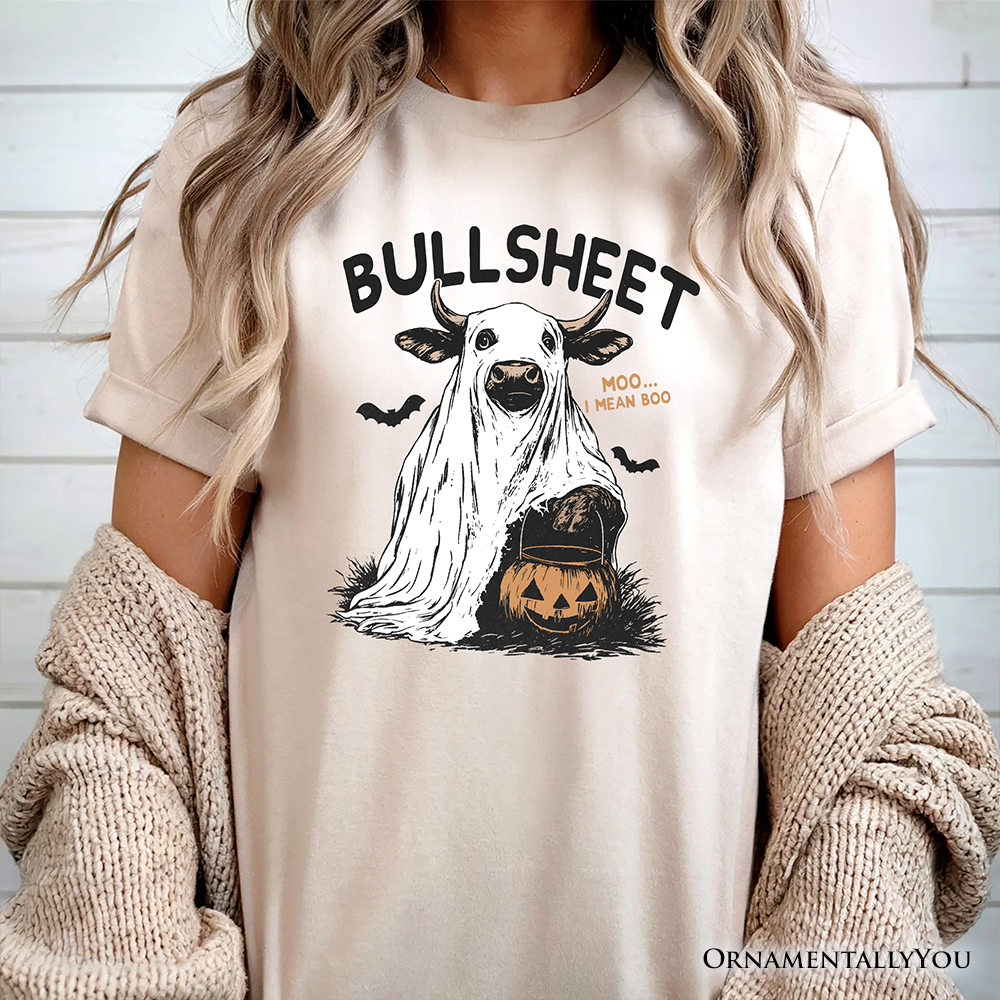 Bullsheet Halloween Bull T-Shirt, Hilarious Cow Tee for Trick-or-Treaters
