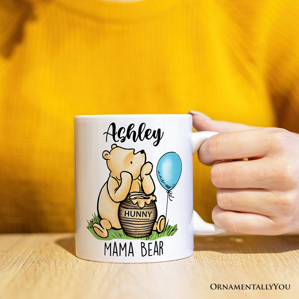 Charming Mama Bear Personalized Mug, Cute Mother's Days Gift with Custom Name