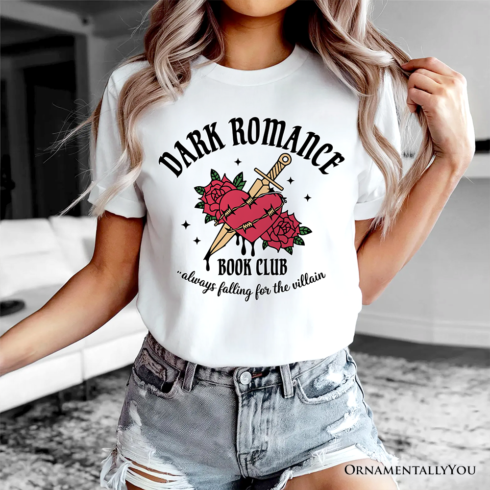 Dark Romance Book Club T-Shirt, Vintage Gothic Romantasy Bookish Tee