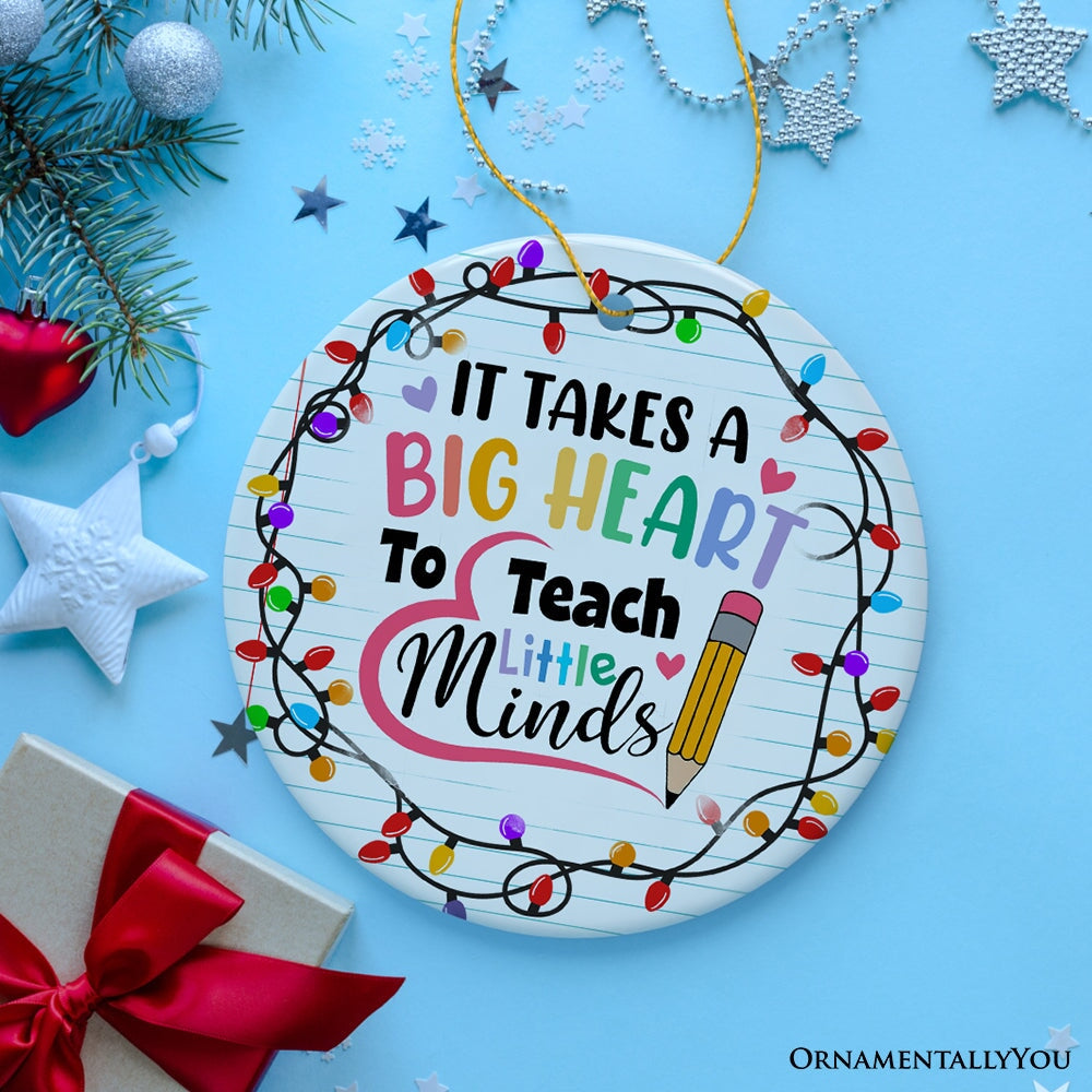 It Takes A Big Heart Ornament, Empowering Holiday Gift for Special Needs Educators