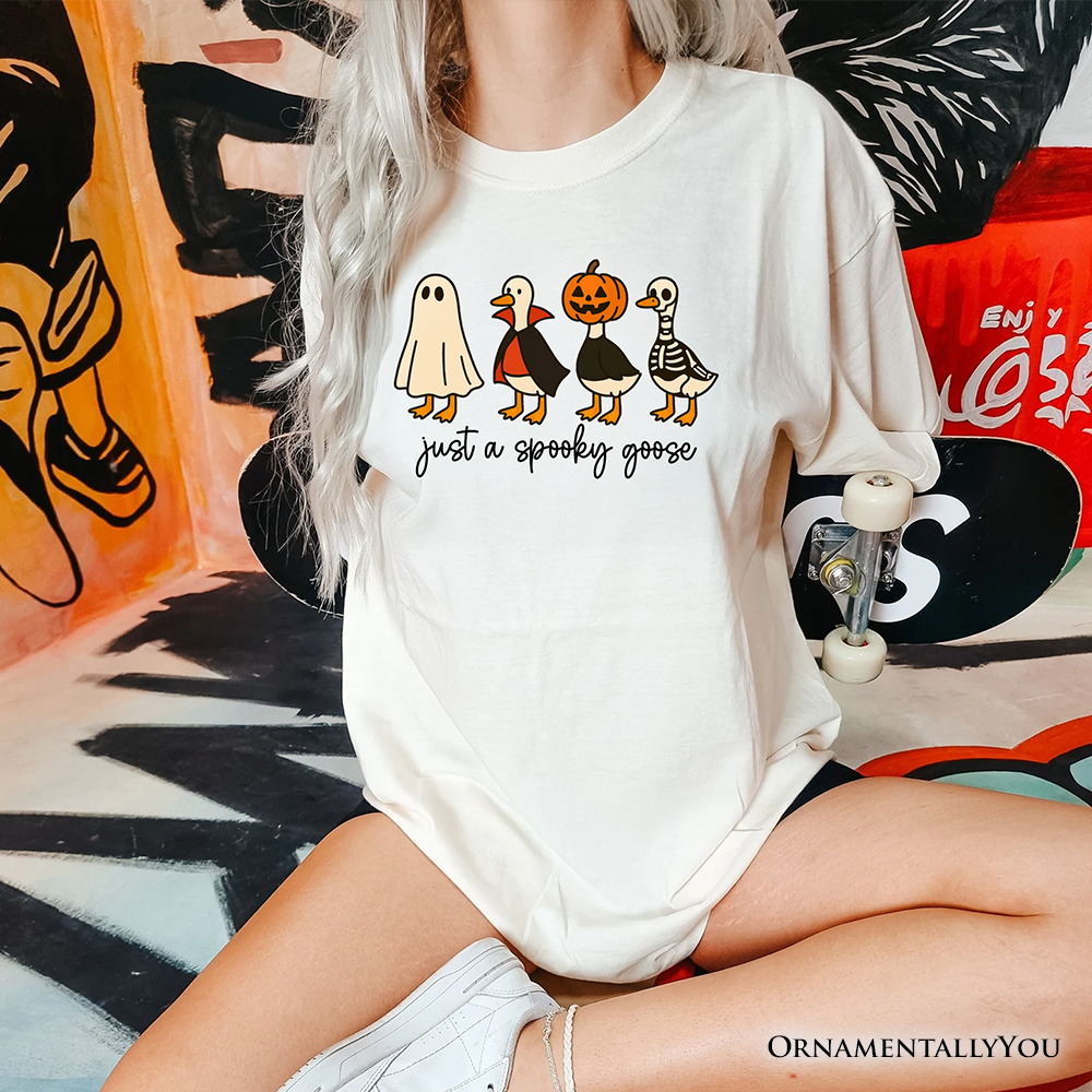 Just a Spooky Goose T-Shirt, Funny Halloween Costumes Tee