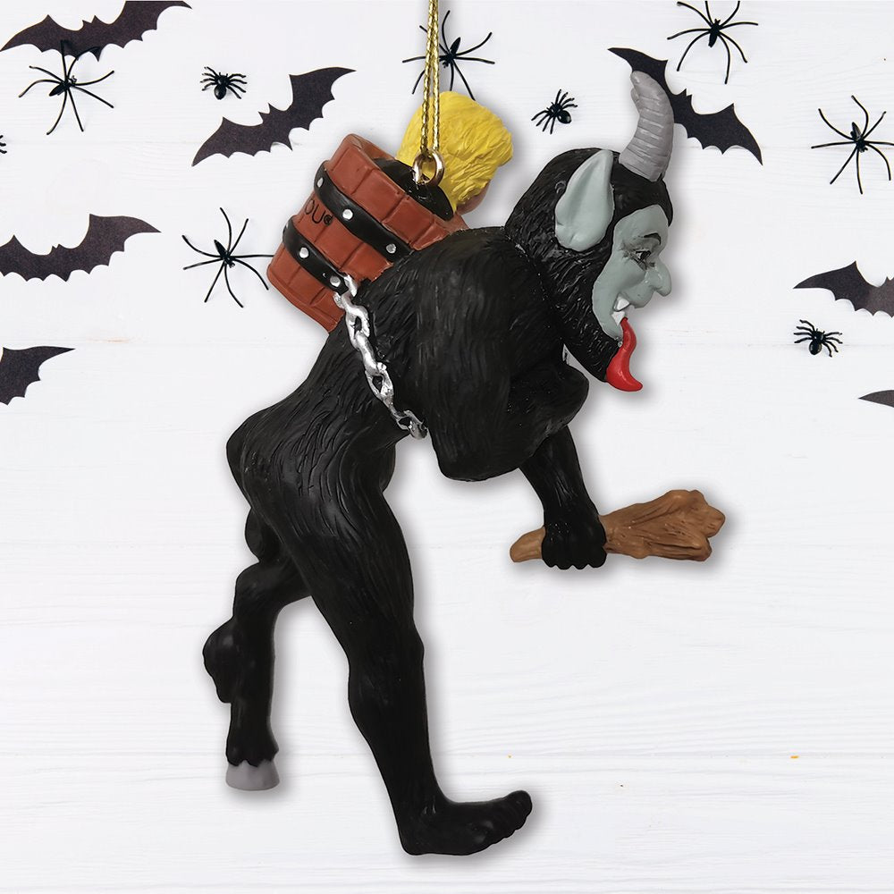 Krampus Creepy Halloween Ornament, Horror Christmas Tree Resin Decoration
