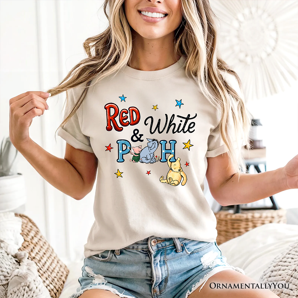 Patriotic 4th of July Red White & Proud T-Shirt, Cute Bear USA Stars Tee