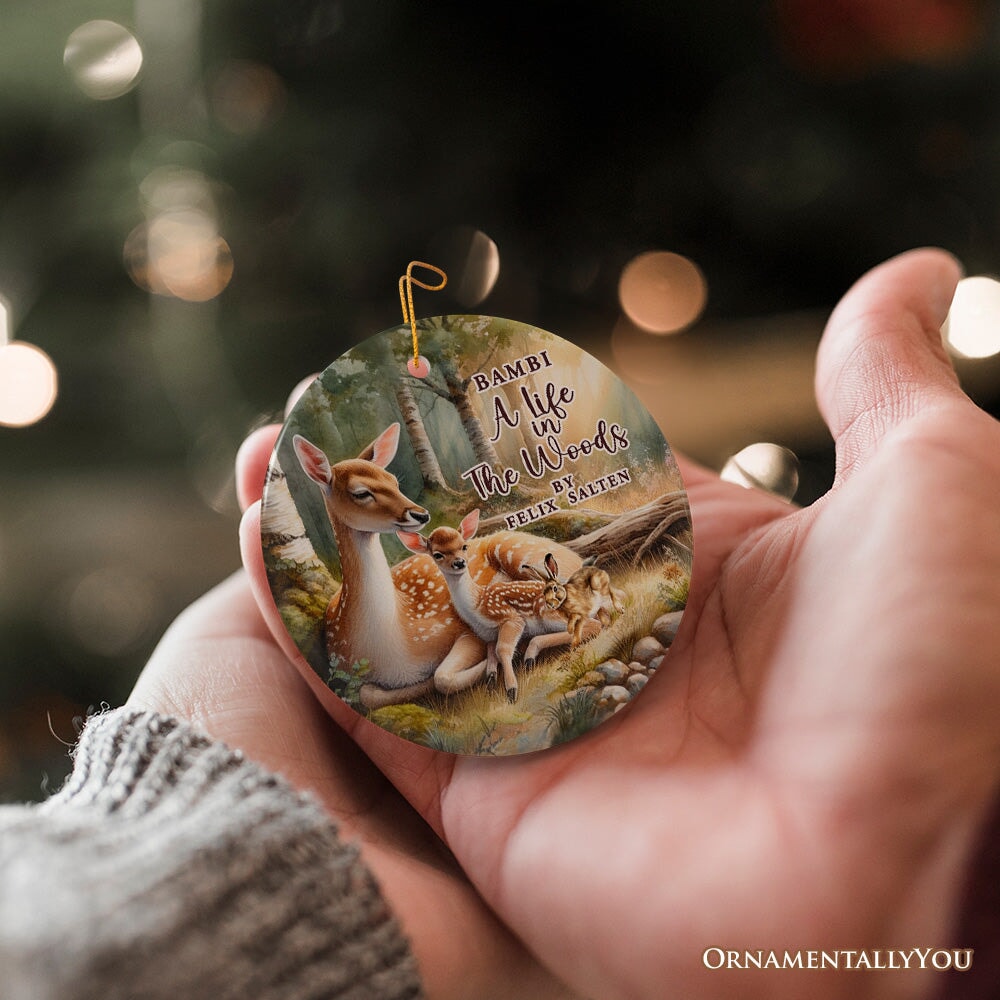Bambi A Life in the Woods Ornament, Children Story Christmas Gift and Decor