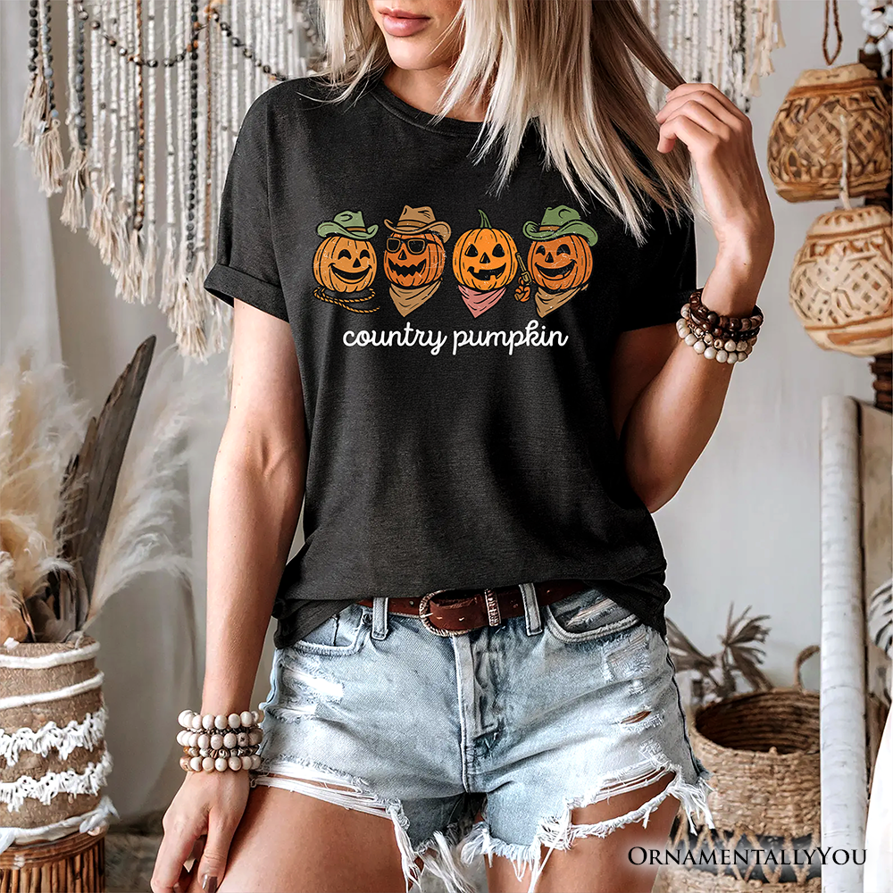 Country Pumpkin Rustic T-Shirt, Cute Fall Tee for Autumn Season