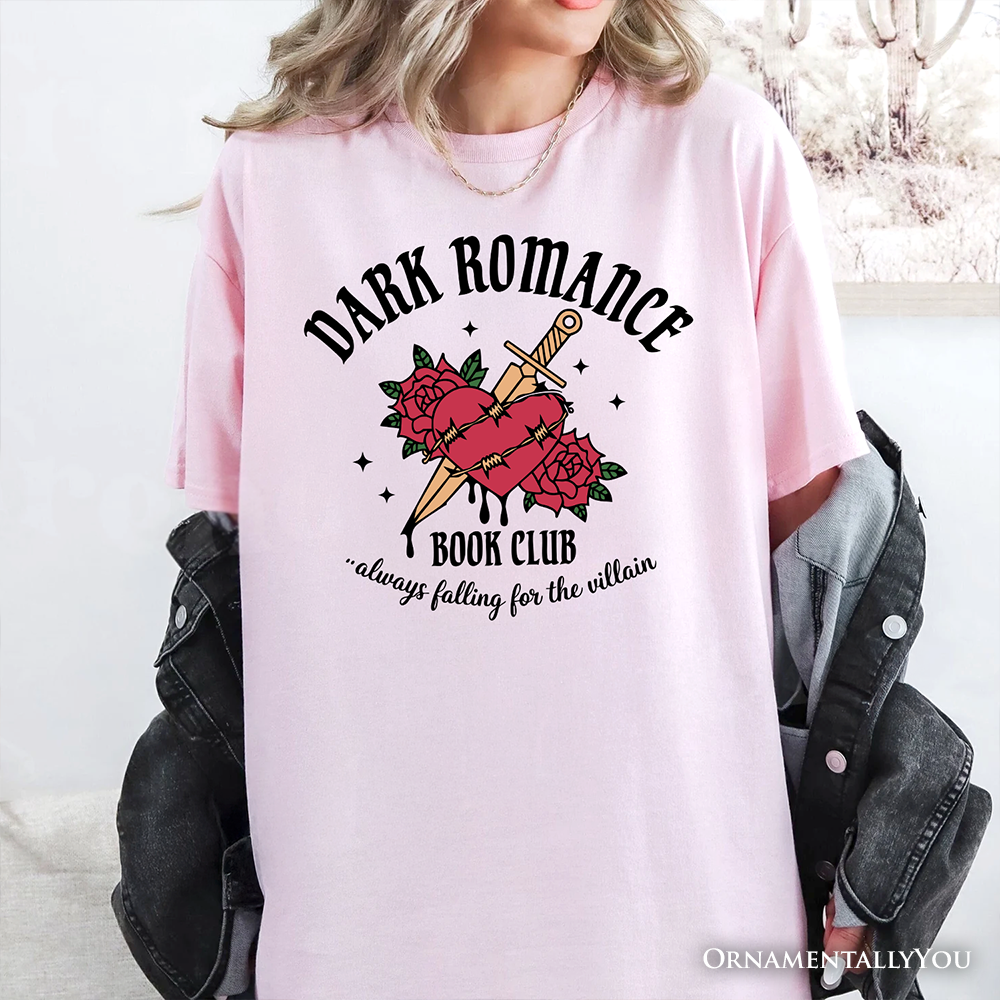 Dark Romance Book Club T-Shirt, Vintage Gothic Romantasy Bookish Tee