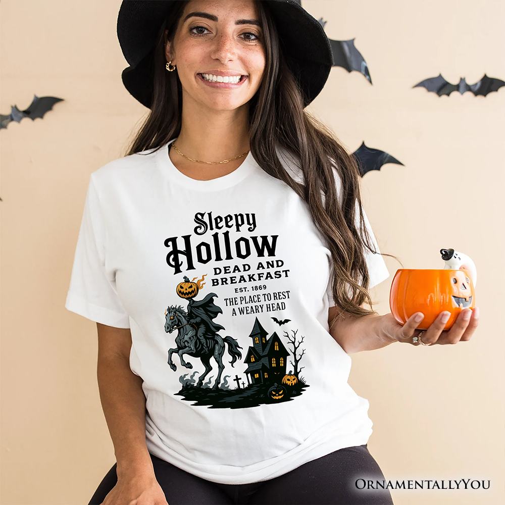 Headless Horseman Sleepy Hollow Halloween T-Shirt, Dead and Breakfast Retro Tee