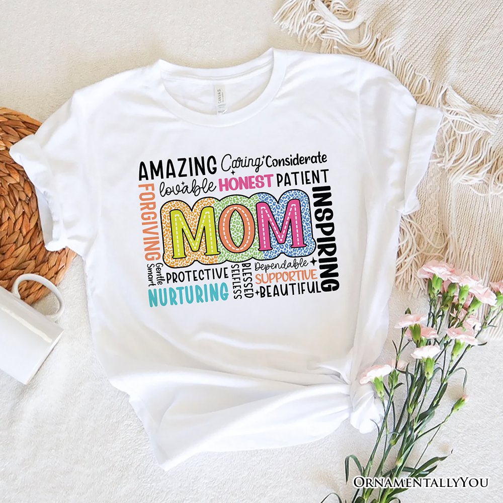 Inspirational Mom Life T-Shirt, White Stylish Casual Women's Tee