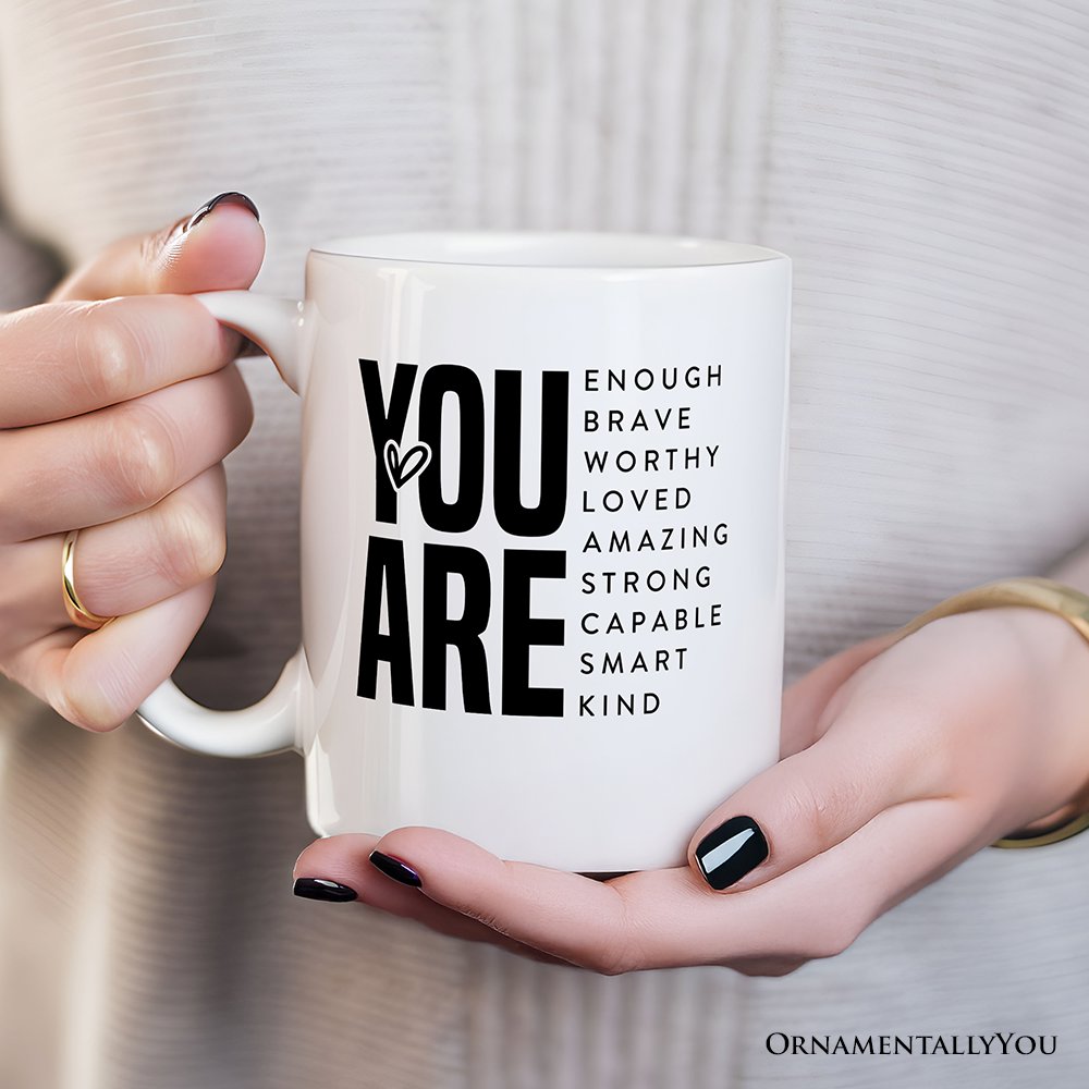 Inspirational Words Personalized Mug, Significant Other Gift With Custom Name