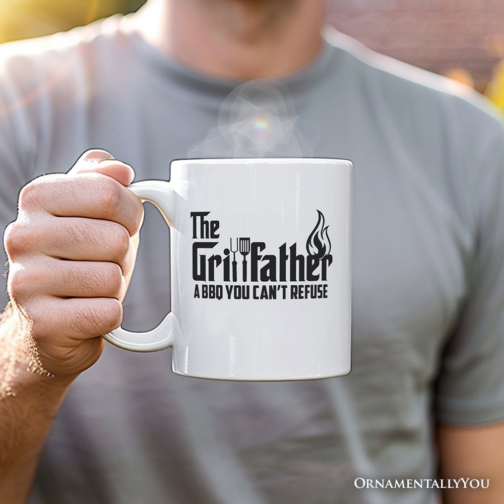 The Grillfather Personalized Mug, BBQ Dad Gift with Custom Name