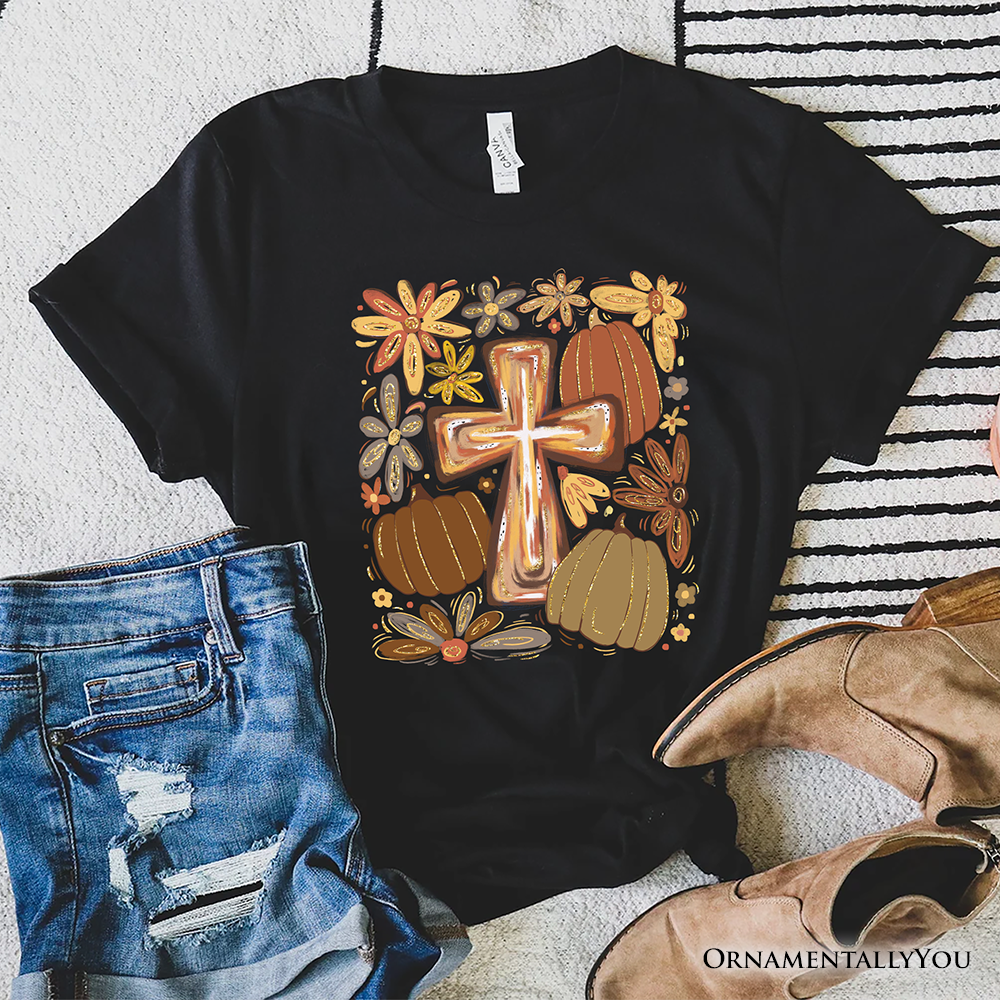 Fall Blessings T-Shirt, Autumn Christian Faith Tee