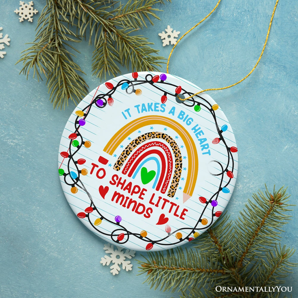 It Takes A Big Heart Ornament, Empowering Holiday Gift for Special Needs Educators