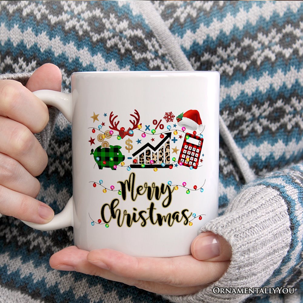 Personalized Mug Finance Professional Buffalo Plaid Christmas, Custom Accountant and Financial Advisor Gift