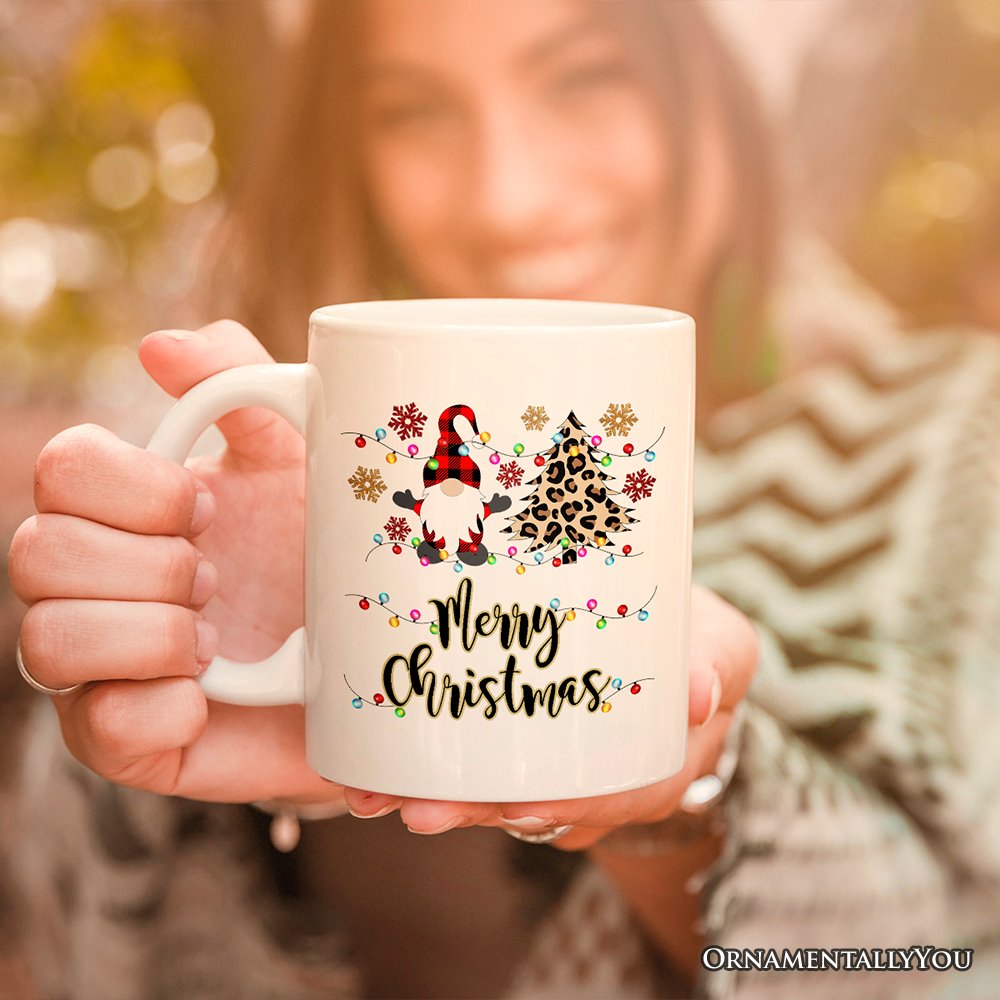 Personalized Mug Gnome Buffalo Plaid Christmas Gift