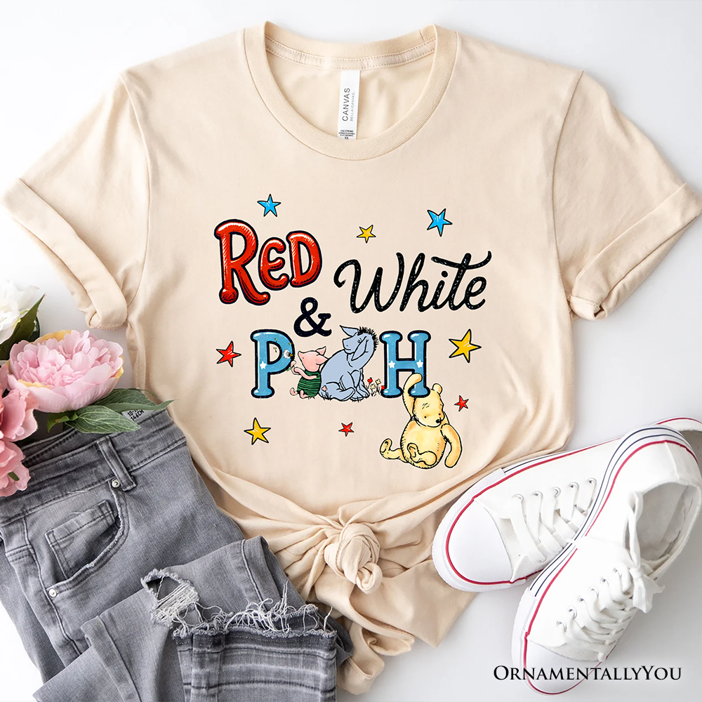 Patriotic 4th of July Red White & Proud T-Shirt, Cute Bear USA Stars Tee