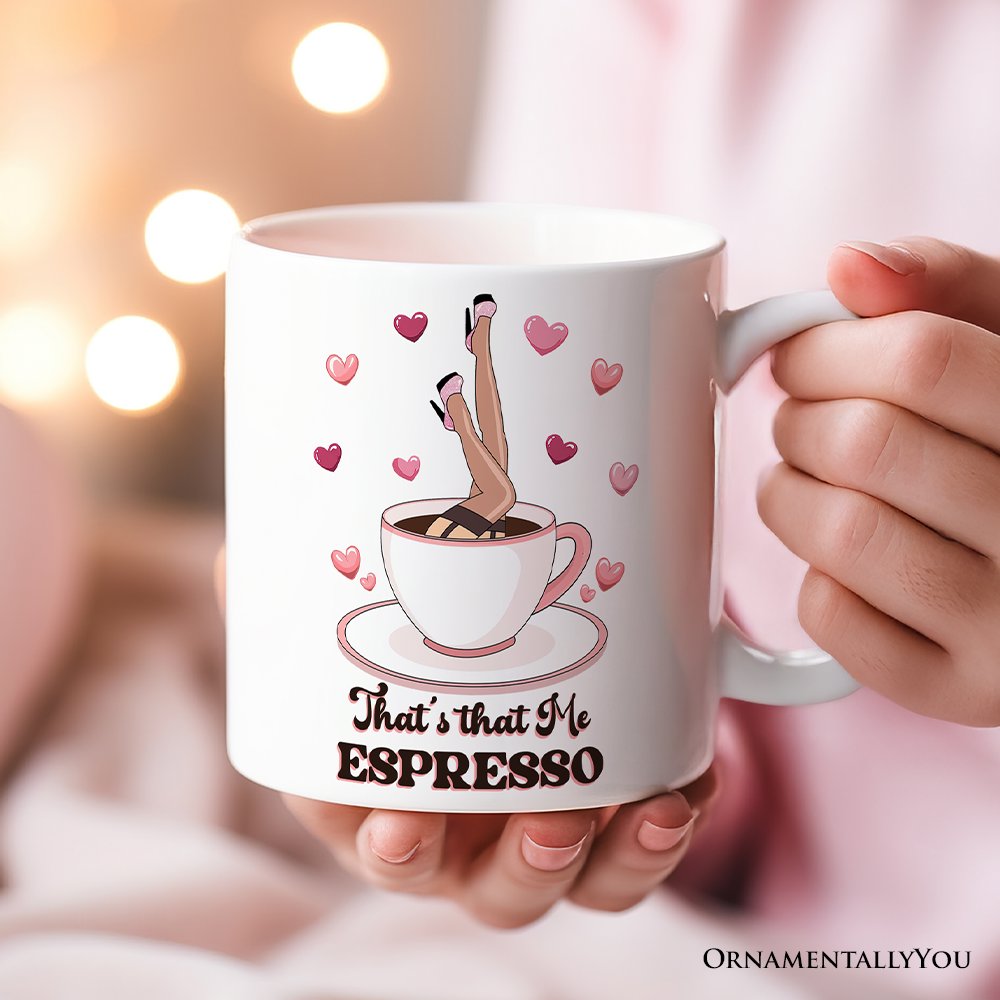 That’s That Me Expresso Vibe Personalized Mug, Retro Girls Valentine and Galentine Gift With Custom Name