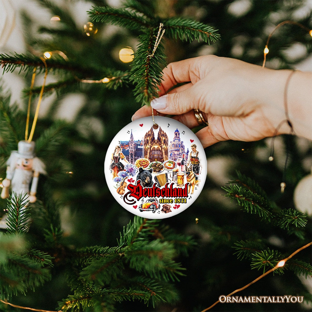 Artistic Germany Landmarks Ornament, Bavarian Heritage and Culture Christmas Gift and Travel Souvenir