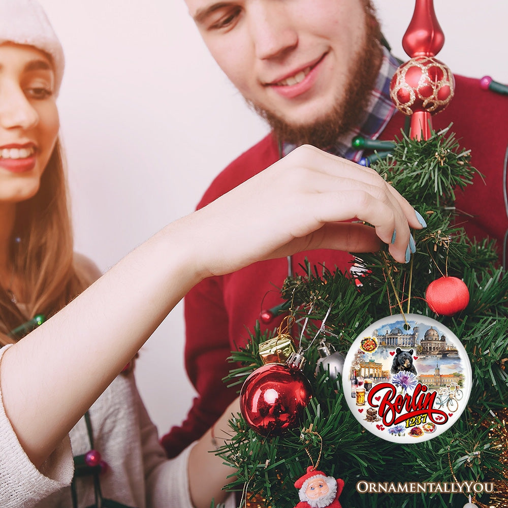 Culturally Artistic Berlin City Ceramic Ornament, Germany Historical Heritage Christmas Gift and Souvenir