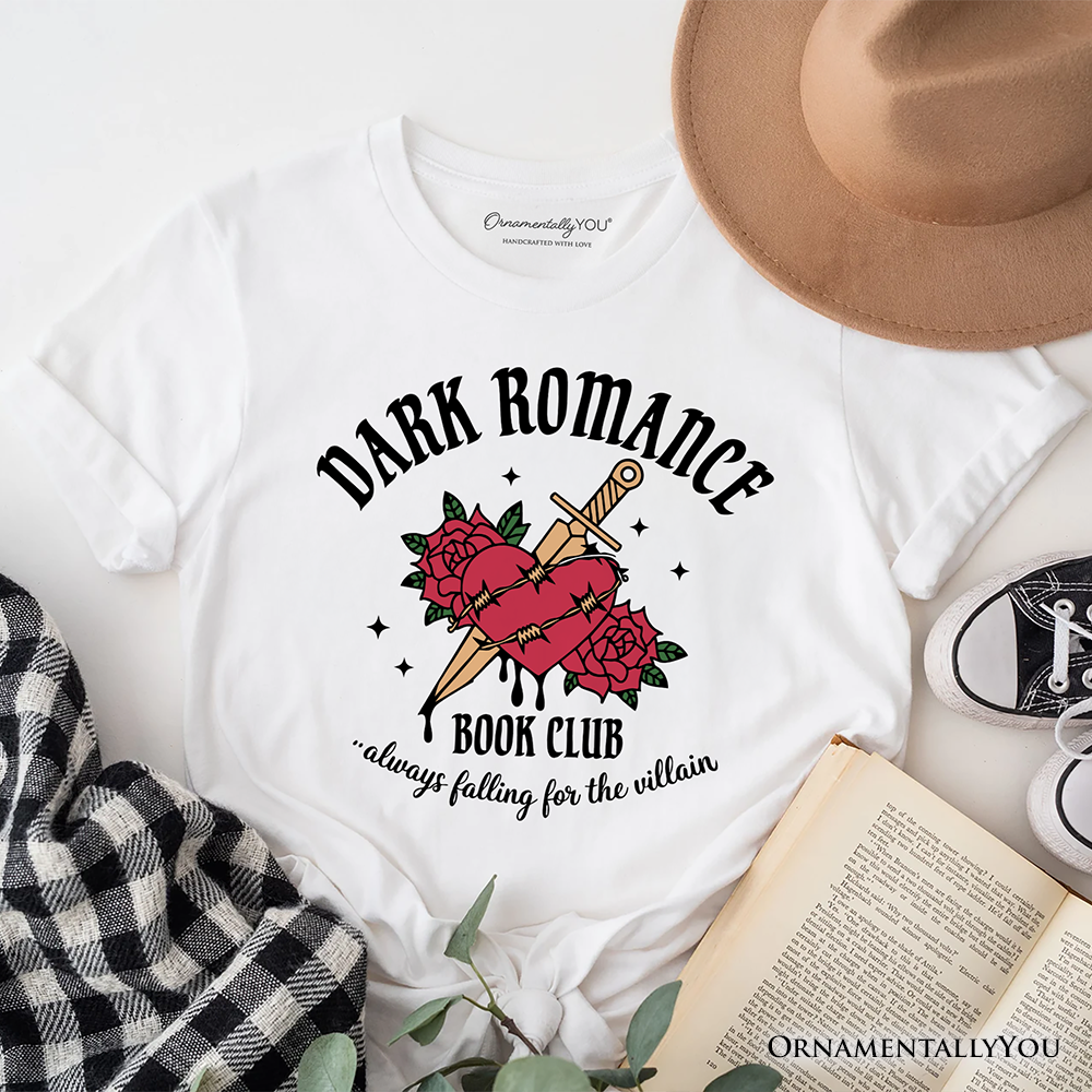 Dark Romance Book Club T-Shirt, Vintage Gothic Romantasy Bookish Tee