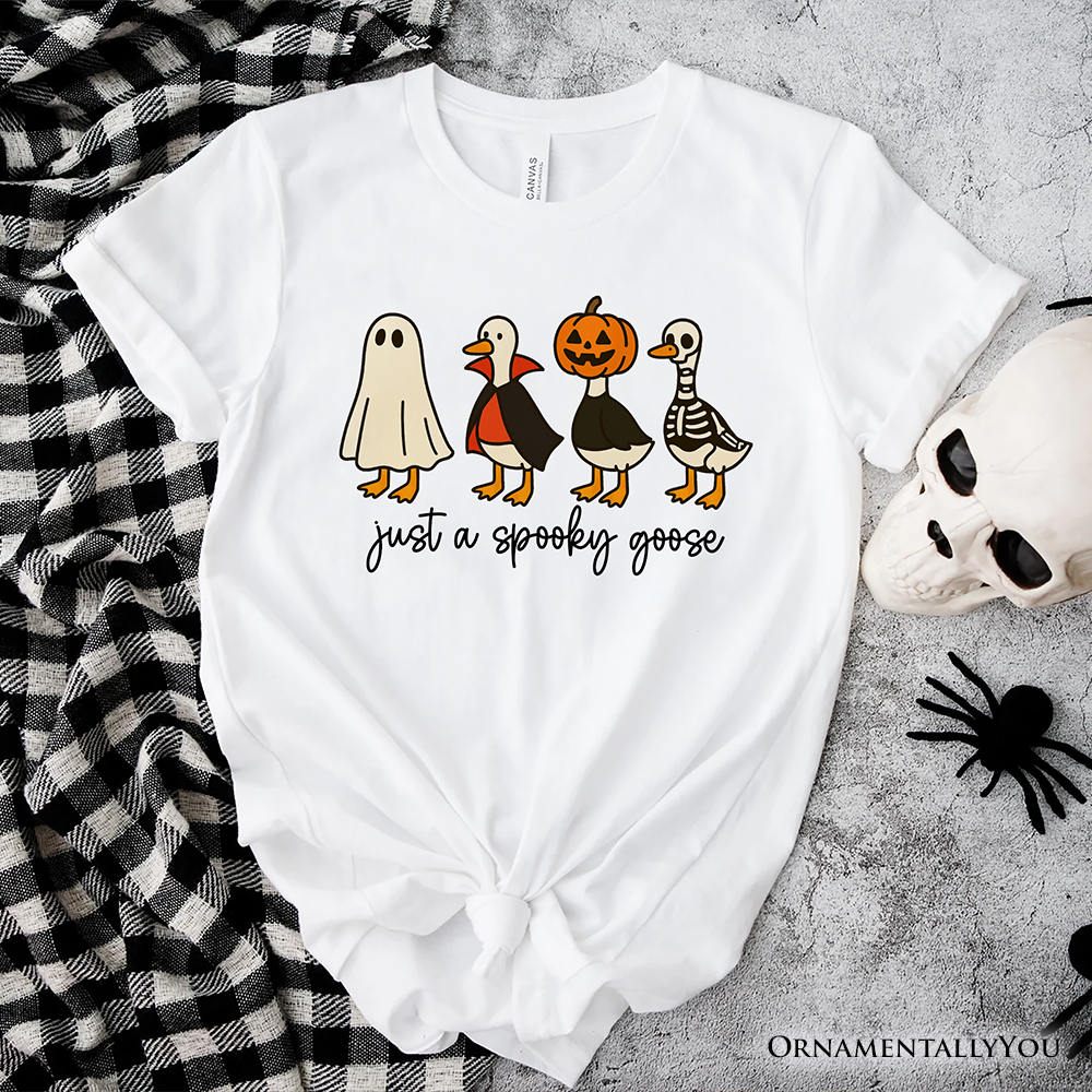 Just a Spooky Goose T-Shirt, Funny Halloween Costumes Tee