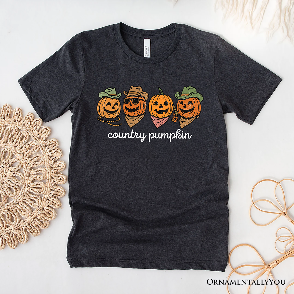 Country Pumpkin Rustic T-Shirt, Cute Fall Tee for Autumn Season