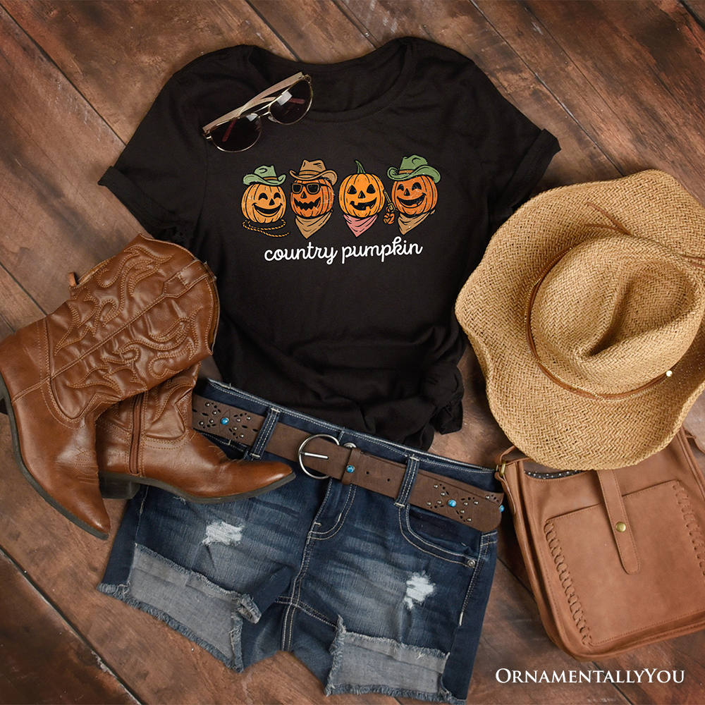 Country Pumpkin Rustic T-Shirt, Cute Fall Tee for Autumn Season