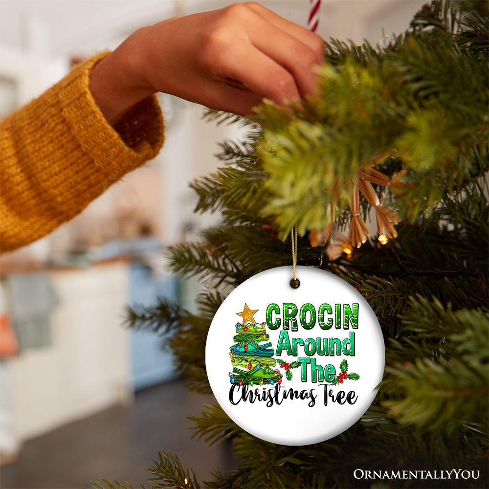 Crocin’ Around The Christmas Tree Joyfully Funny Christmas Ornament