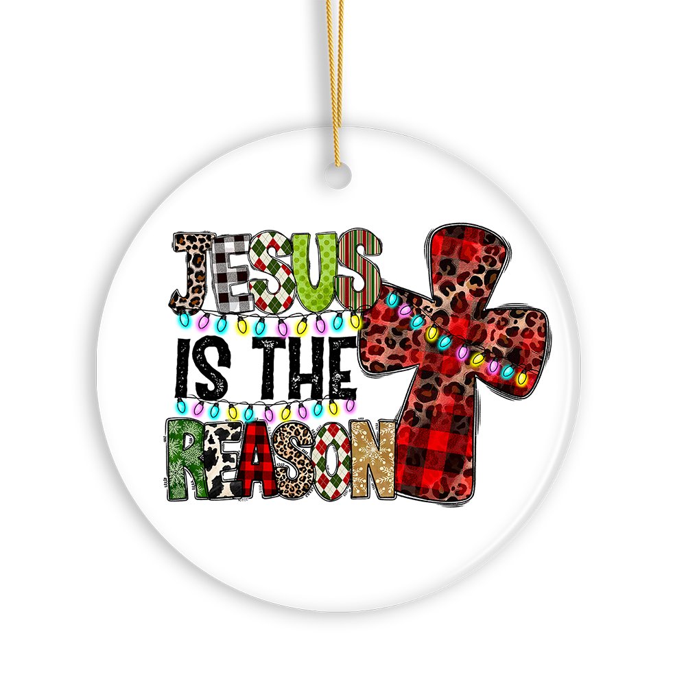 Jesus is the Reason Christmas Ornament, Holy Nativity Remembrance Keepsake