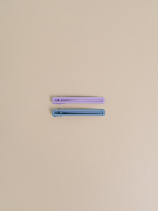 Leia Hair Clips - Lilac + Sky