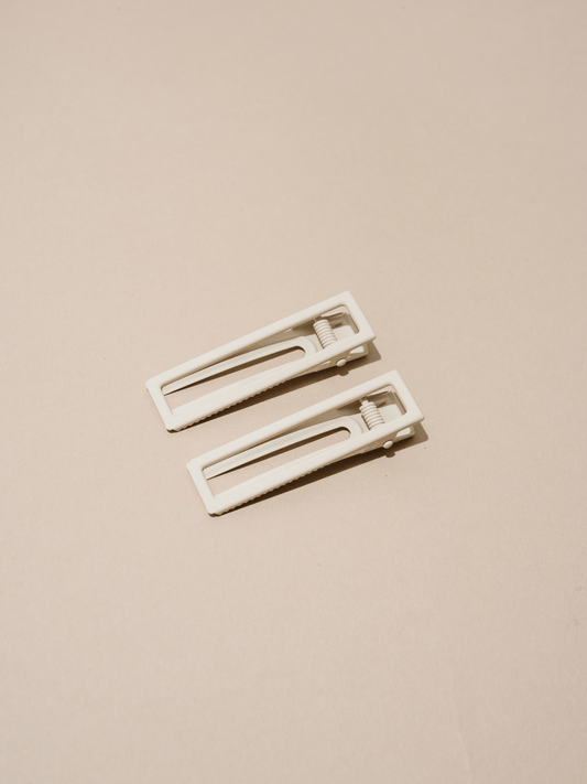 Lu Lu Hair Clips - Bone