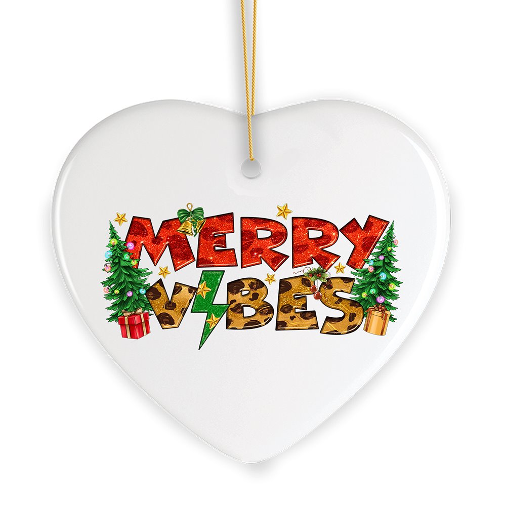 Merry Vibes Energetic Rock Theme Christmas Ornament