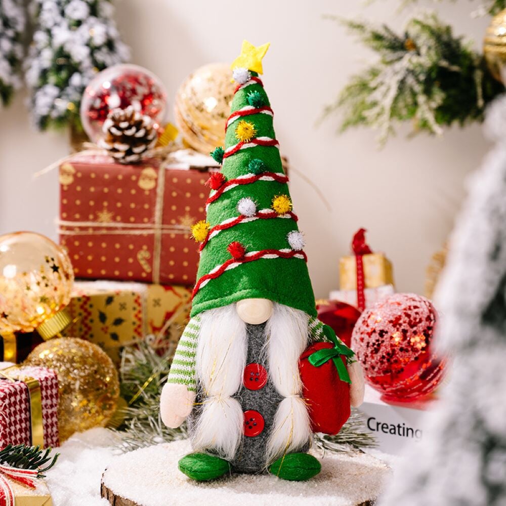 Jolly Companions Christmas Gnome Decor Set of Two, Plush Xmas Home Decor