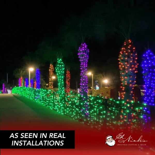 LED Mini Lights 5MM Purple Twinkle Green Wire 6" Spacing