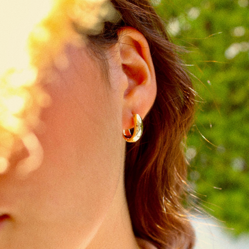 Tiny Plain Minimalistic and Simple Huggie Earrings