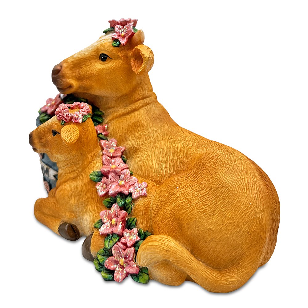 Best Mom Cow and Calf Charming Figurine, 6" Keepsake Jersey Statue and Motherās Day Gift
