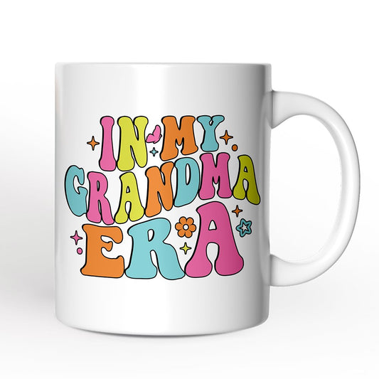In My Grandma Era Personalized Mug, Groovy Grandma Gift With Custom Name