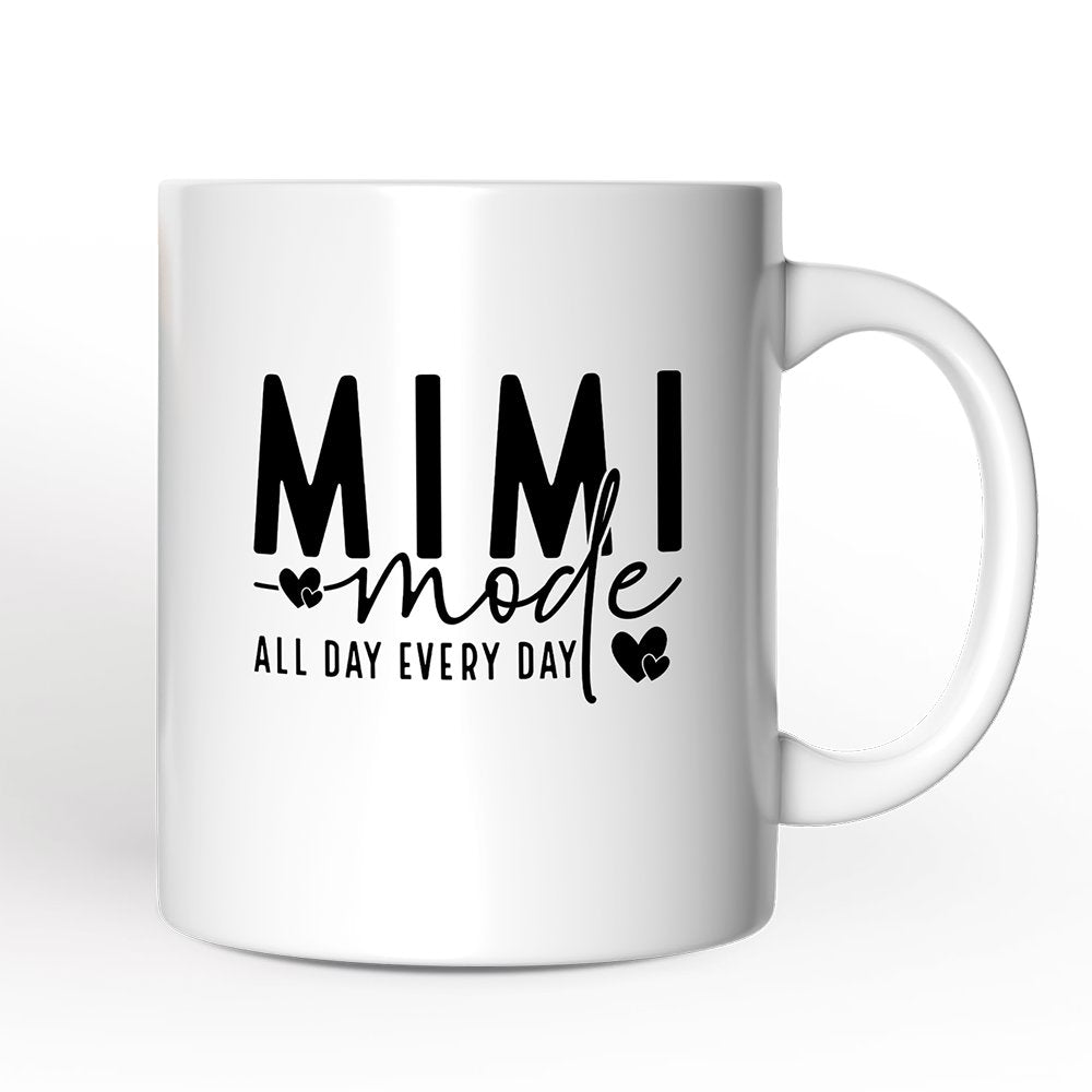 Mimi Mode Personalized Mug, All Day Every Day Grandma Gift With Custom Name